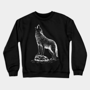 Howling Wolf (White) Crewneck Sweatshirt